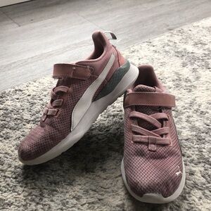 Puma Kids Pink and White Sneakers